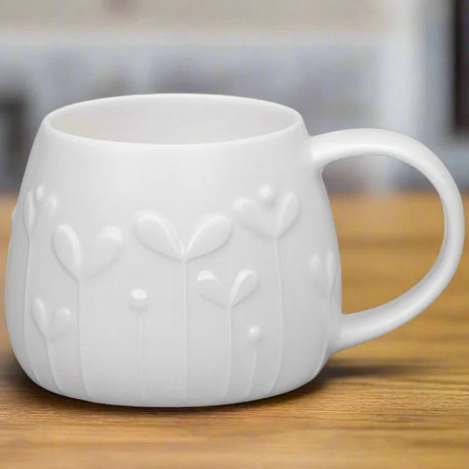 Tulip White Bone China Mugs