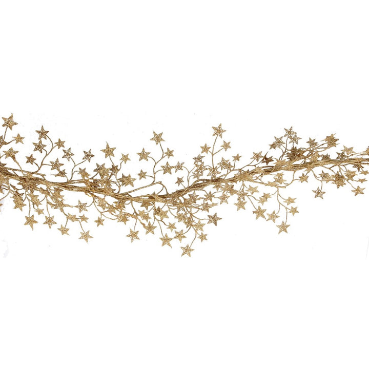 Christmas Garland - Gold Sparkling Stars1 - Duck Barn Interiors