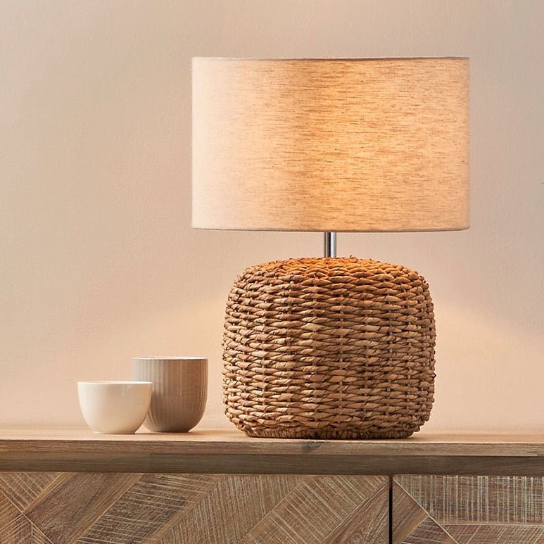 Acer Natural Woven Table Lamp - Small1 - Duck Barn Interiors