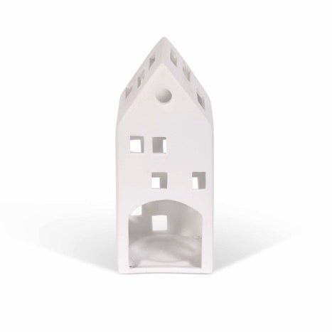 Airdrie White Porcelain Tealight House - Medium6 - Duck Barn Interiors