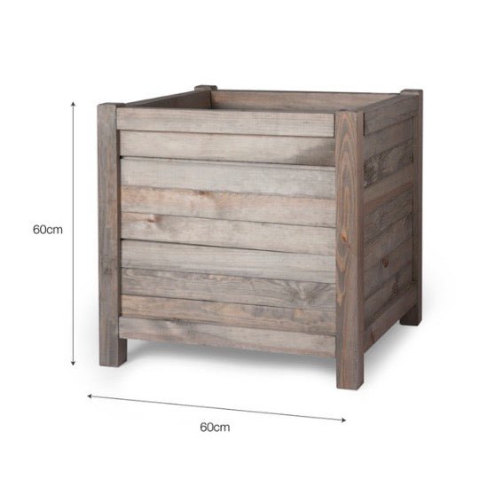 Aldsworth Square Wooden Planter (2 Sizes)8 - Duck Barn Interiors