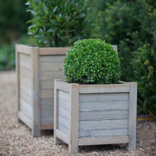 Aldsworth Square Wooden Planter (2 Sizes) - Duck Barn Interiors