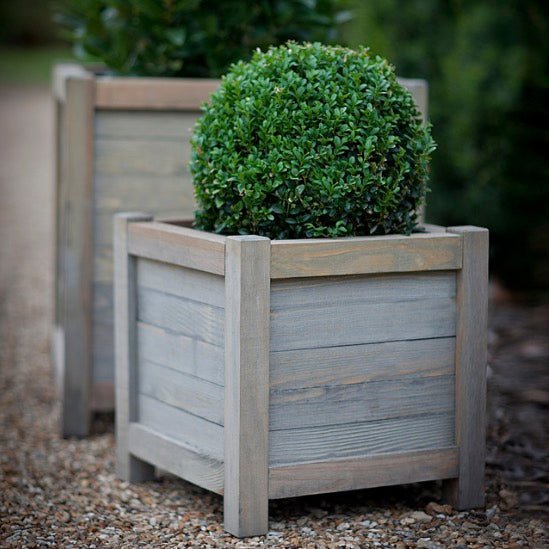 Aldsworth Square Wooden Planter (2 Sizes) - Duck Barn Interiors