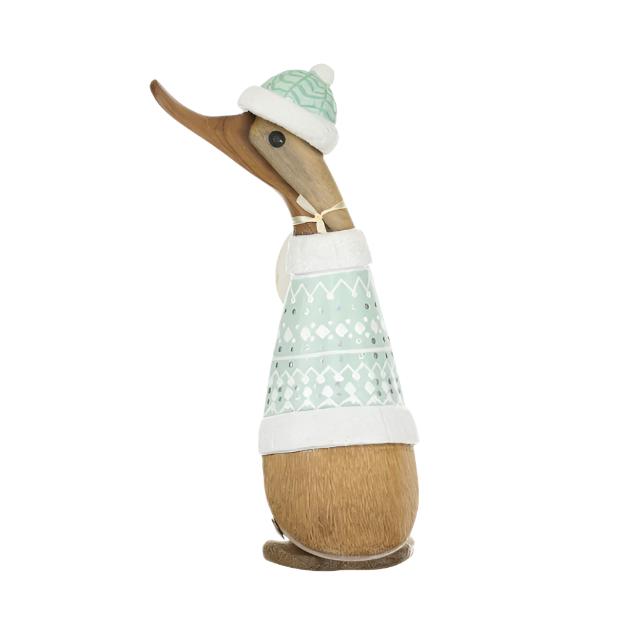 Alpine Fresh Duckling in Christmas Jumper and Bobble Hat4 - Duck Barn Interiors