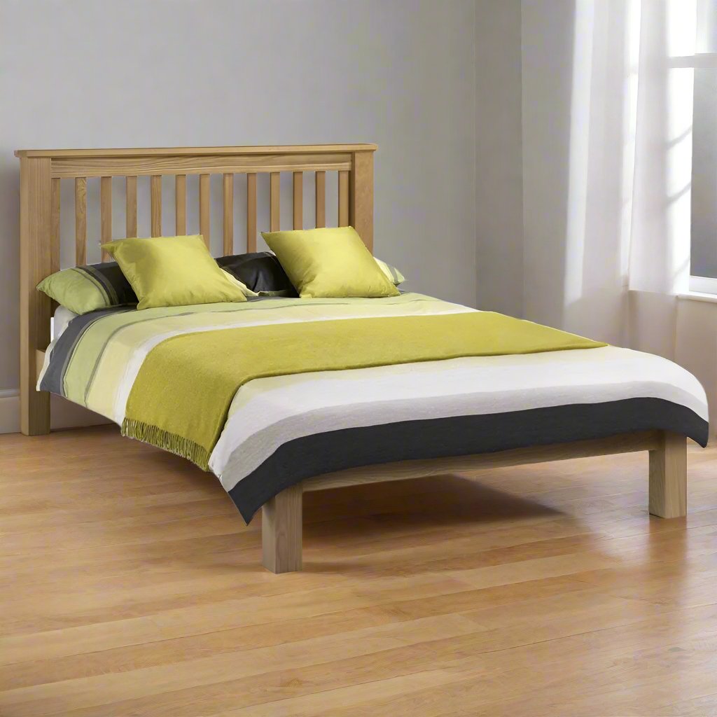 Amsterdam Oak Bed - Low Foot End (Various Sizes)1 - Duck Barn Interiors