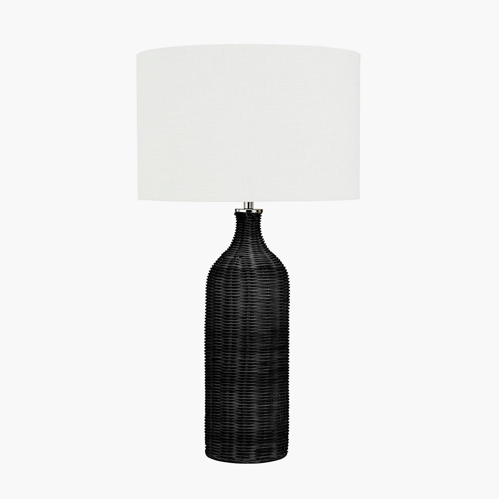 Anika Black Rattan Bottle Table Lamp6 - Duck Barn Interiors