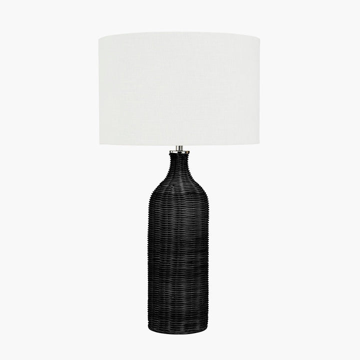 Anika Black Rattan Bottle Table Lamp6 - Duck Barn Interiors