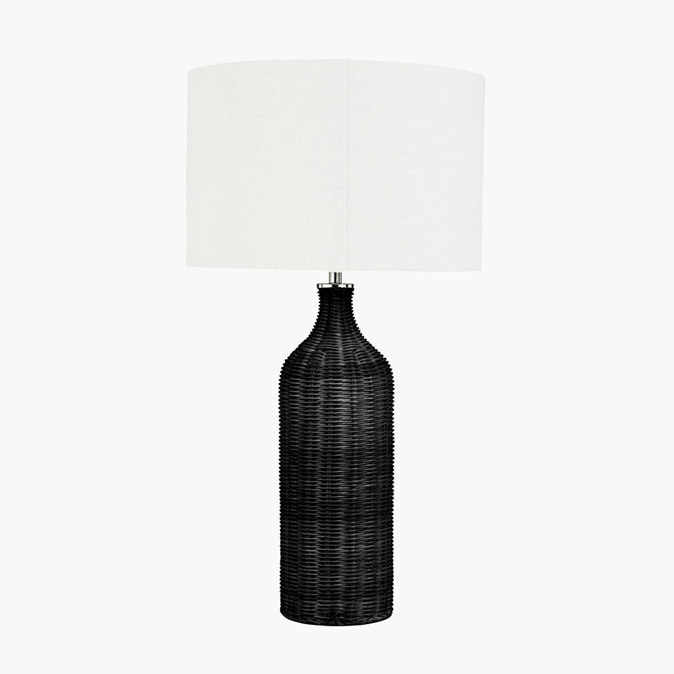 Anika Black Rattan Bottle Table Lamp8 - Duck Barn Interiors