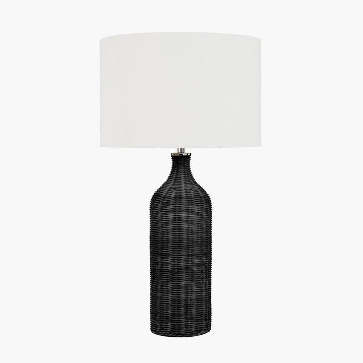 Anika Black Rattan Bottle Table Lamp5 - Duck Barn Interiors