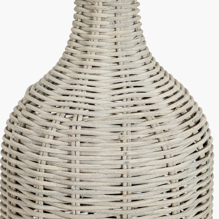 Anika Grey Wash Rattan Bottle Table Lamp3 - Duck Barn Interiors