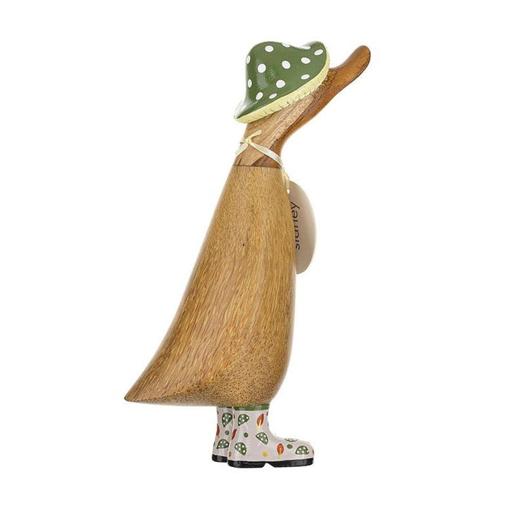 Autumn Duckling with Welly Boots - Green2 - Duck Barn Interiors