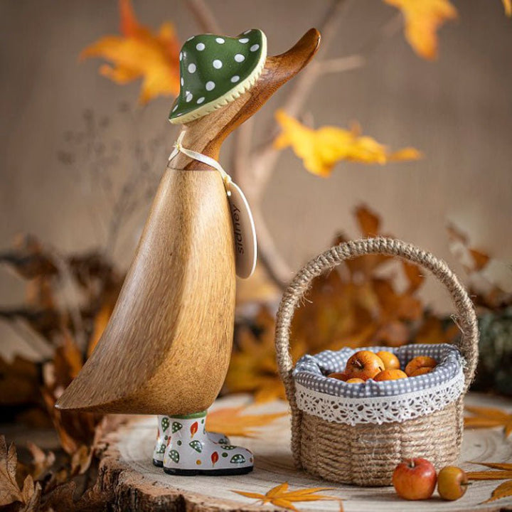 Autumn Duckling with Welly Boots - Green3 - Duck Barn Interiors