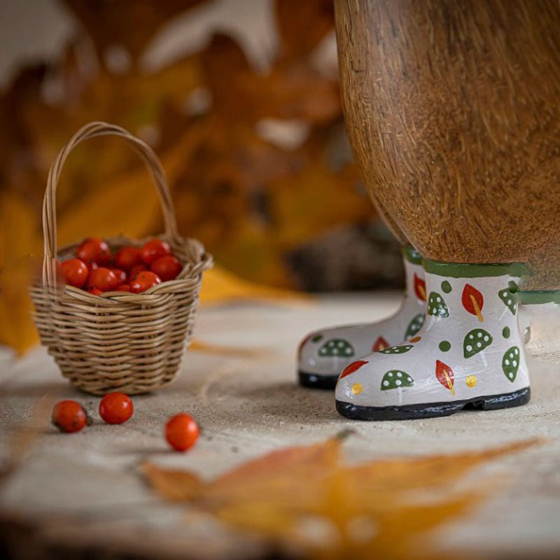 Autumn Duckling with Welly Boots - Green4 - Duck Barn Interiors