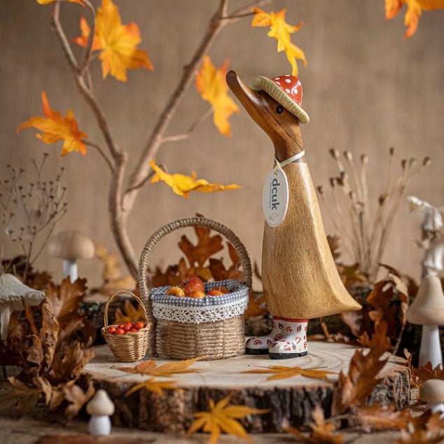 Autumn Duckling with Welly Boots - Orange1 - Duck Barn Interiors