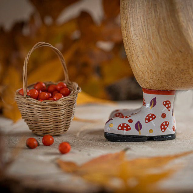 Autumn Duckling with Welly Boots - Orange4 - Duck Barn Interiors