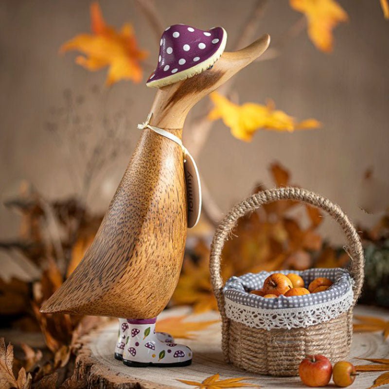 Autumn Duckling with Welly Boots - Purple4 - Duck Barn Interiors