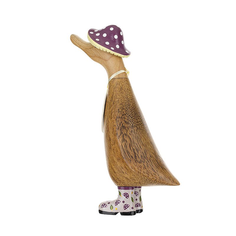 Autumn Duckling with Welly Boots - Purple2 - Duck Barn Interiors