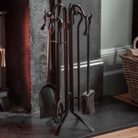 Batsford Fireside Tool Set - Black1 - Duck Barn Interiors