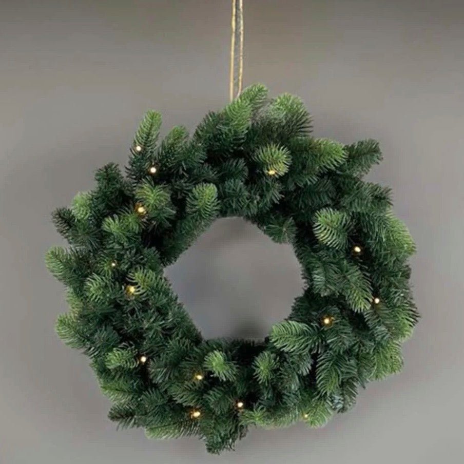 Biggie Best Pre - Lit Christmas Wreath - 50cm2 - Duck Barn Interiors