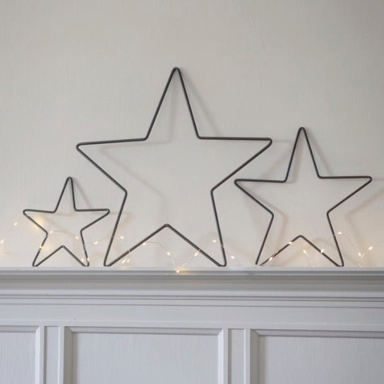 Black Curzon Christmas Stars - Set of 31 - Duck Barn Interiors