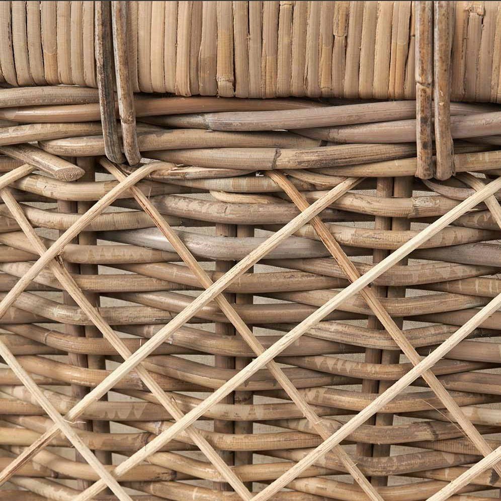 Brown Rattan Oval Laundry Basket - Duck Barn Interiors