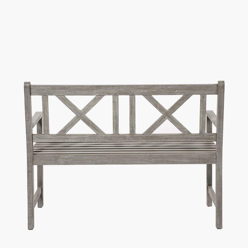 Cambridge Antique Grey Outdoor 2 Seater Bench5 - Duck Barn Interiors