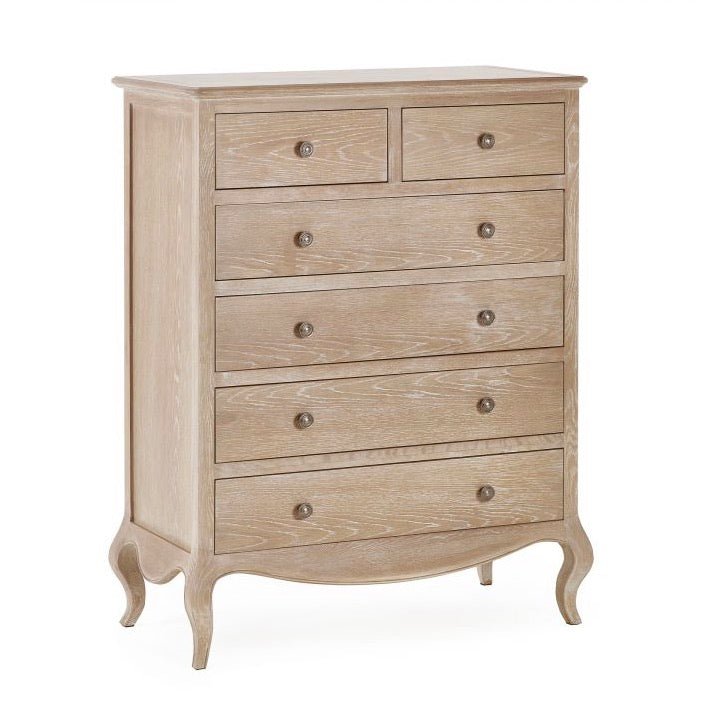 Camille 6 Drawer Chest - Limed Oak2 - Duck Barn Interiors