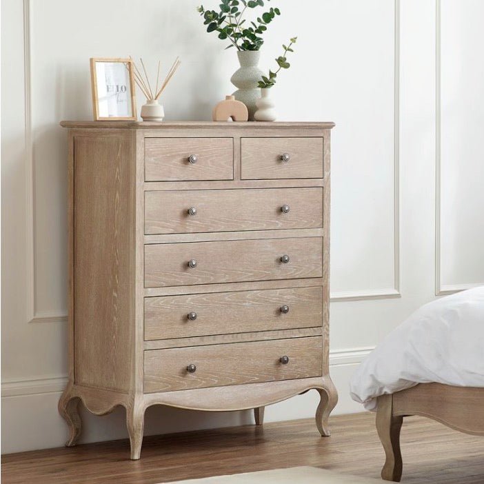 Camille 6 Drawer Chest - Limed Oak1 - Duck Barn Interiors