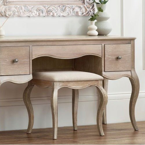 Camille Dressing Table & Stool - Limed Oak3 - Duck Barn Interiors