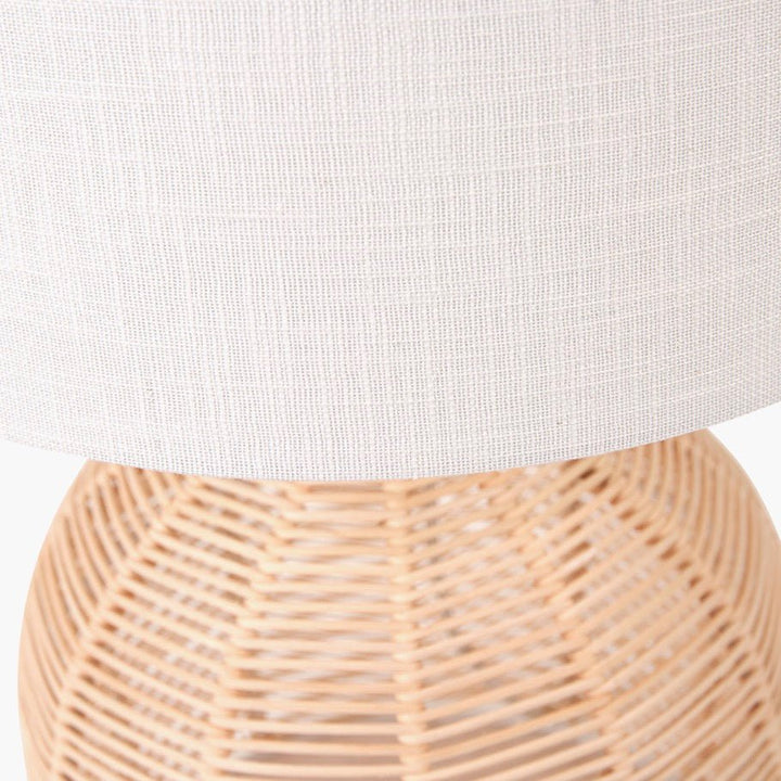 Caswell Natural Rattan Cloche Table Lamp4 - Duck Barn Interiors