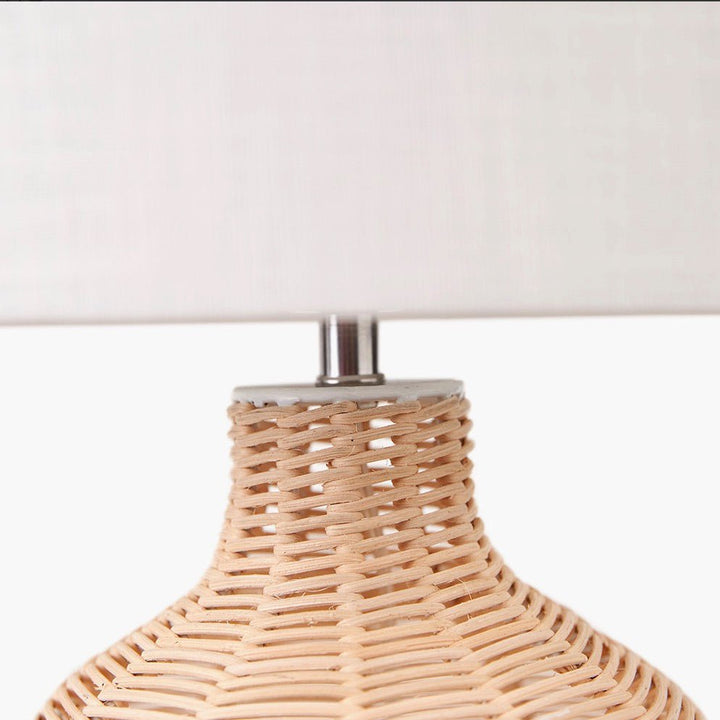 Caswell Natural Rattan Cloche Table Lamp6 - Duck Barn Interiors