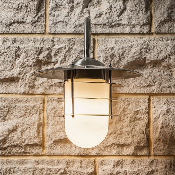 Centauri Brushed Steel Outdoor Wall Light1 - Duck Barn Interiors