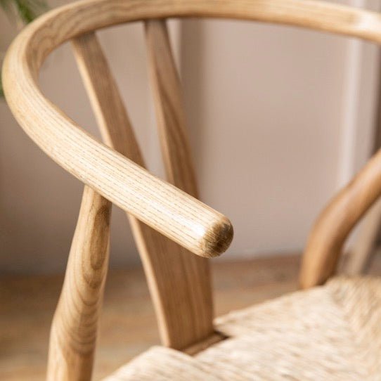 Chilthorne Wishbone Dining Chairs - Natural (Set of 2) - Duck Barn Interiors