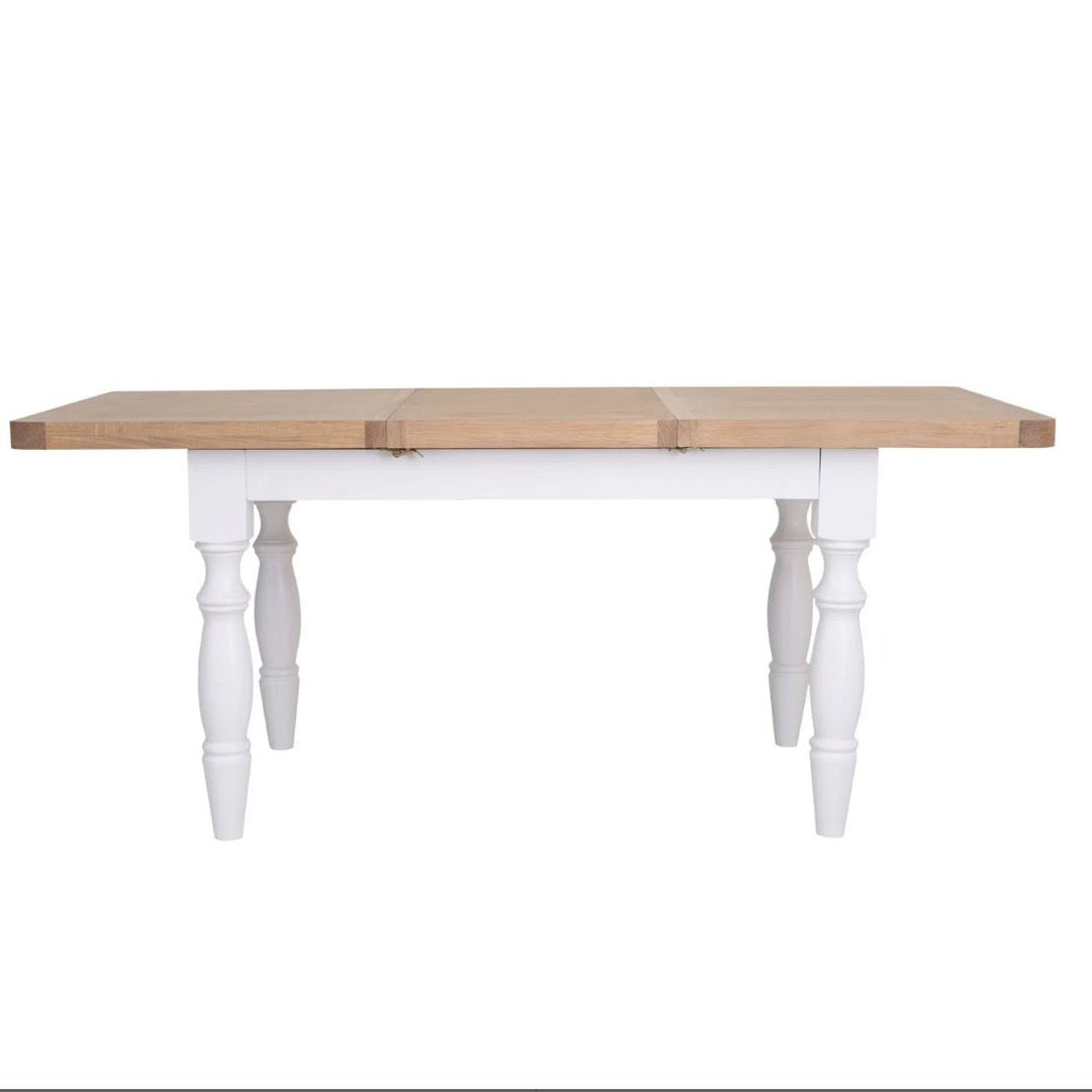 Clanfield White 1.3m Extending Dining Table5 - Duck Barn Interiors