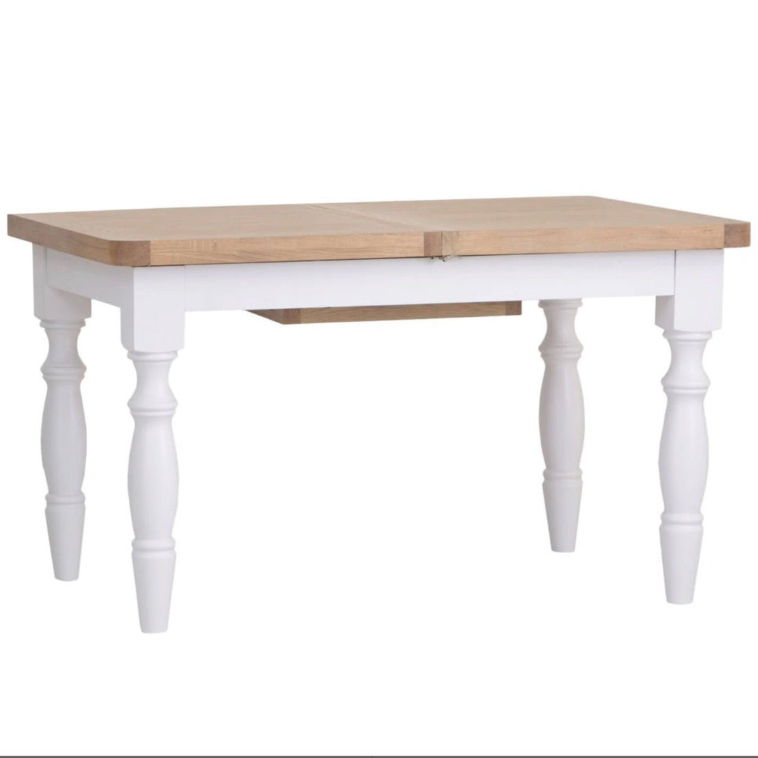 Clanfield White 1.3m Extending Dining Table3 - Duck Barn Interiors