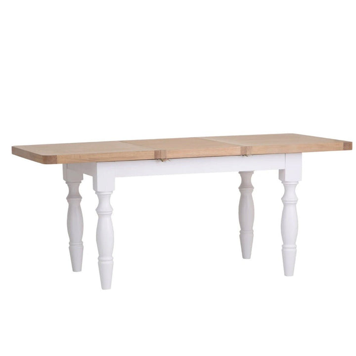 Clanfield White 1.3m Extending Dining Table2 - Duck Barn Interiors