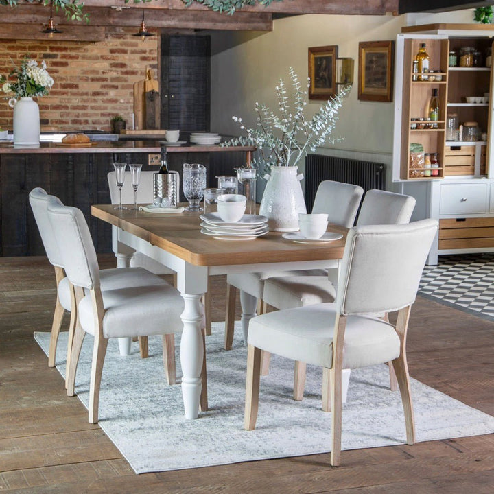 Clanfield White 1.3m Extending Dining Table12 - Duck Barn Interiors