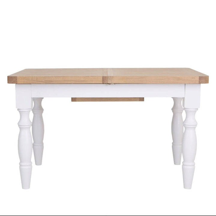 Clanfield White 1.3m Extending Dining Table4 - Duck Barn Interiors