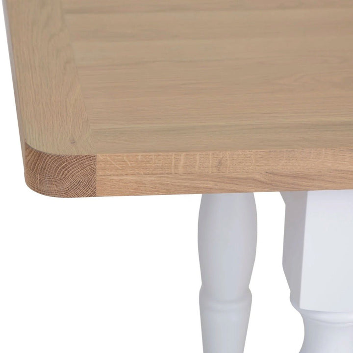 Clanfield White 1.3m Extending Dining Table6 - Duck Barn Interiors