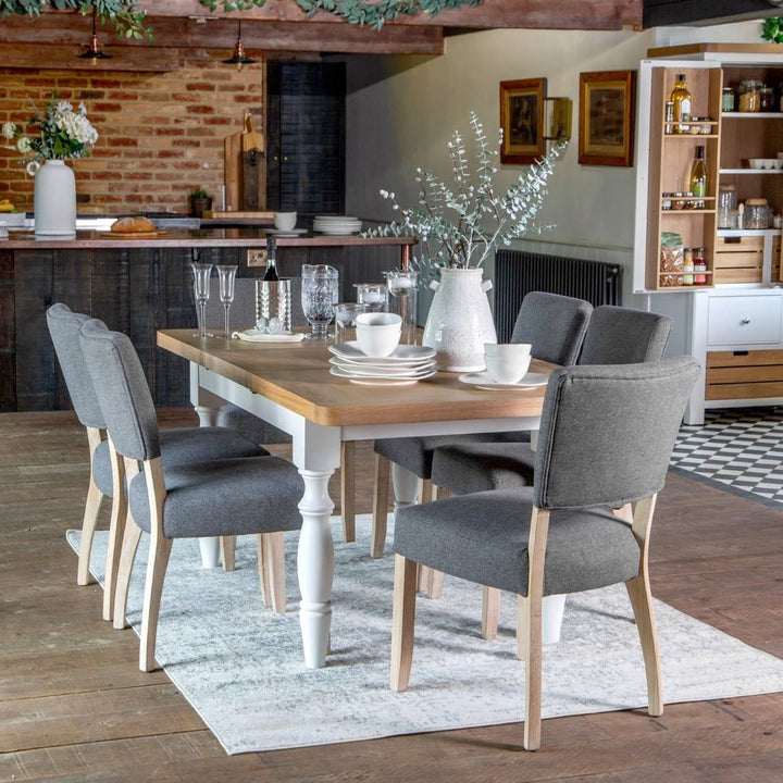 Clanfield White 1.3m Extending Dining Table1 - Duck Barn Interiors