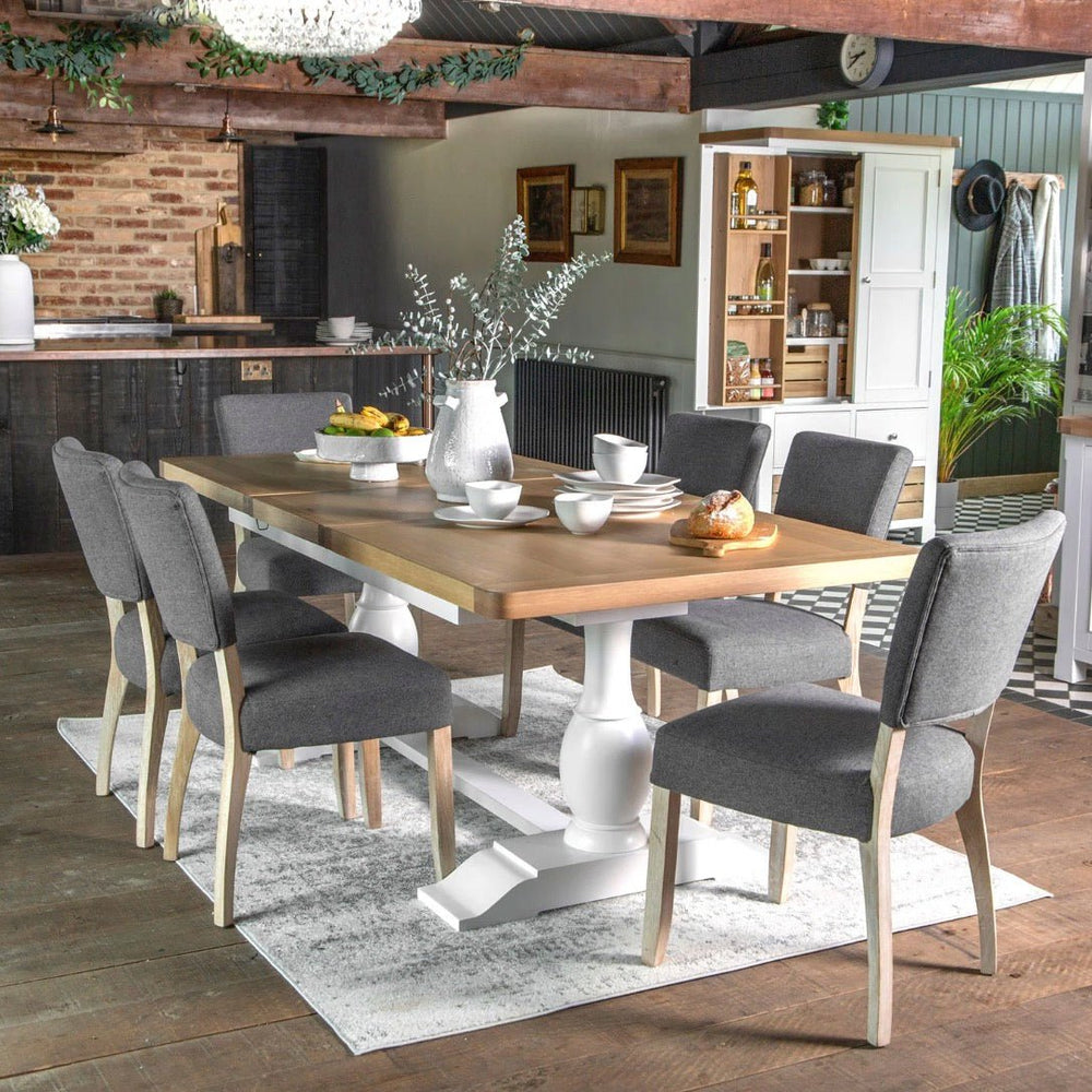 Clanfield White 1.6m Extending Table2 - Duck Barn Interiors