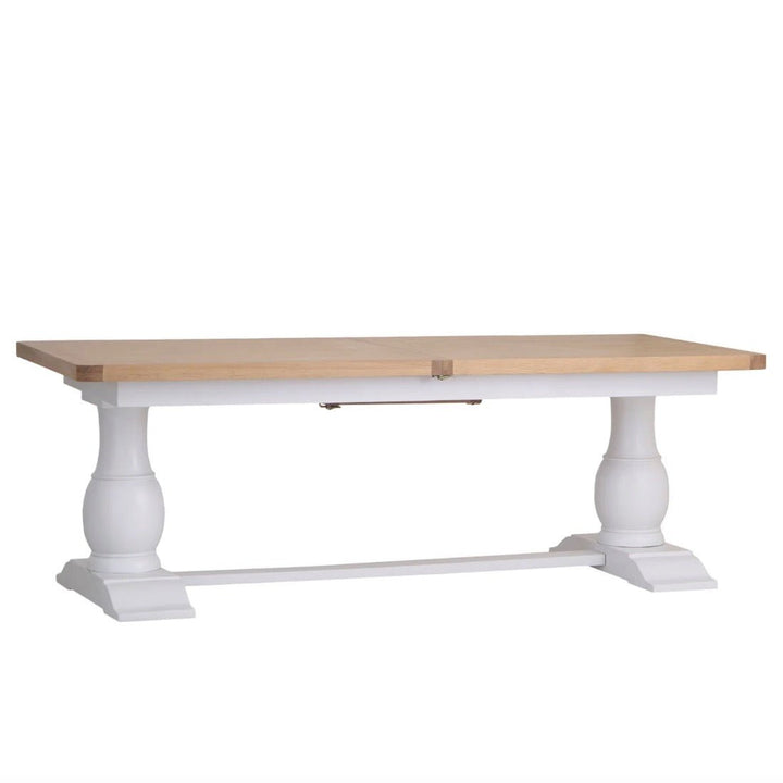 Clanfield White 2.2m Extending Table6 - Duck Barn Interiors