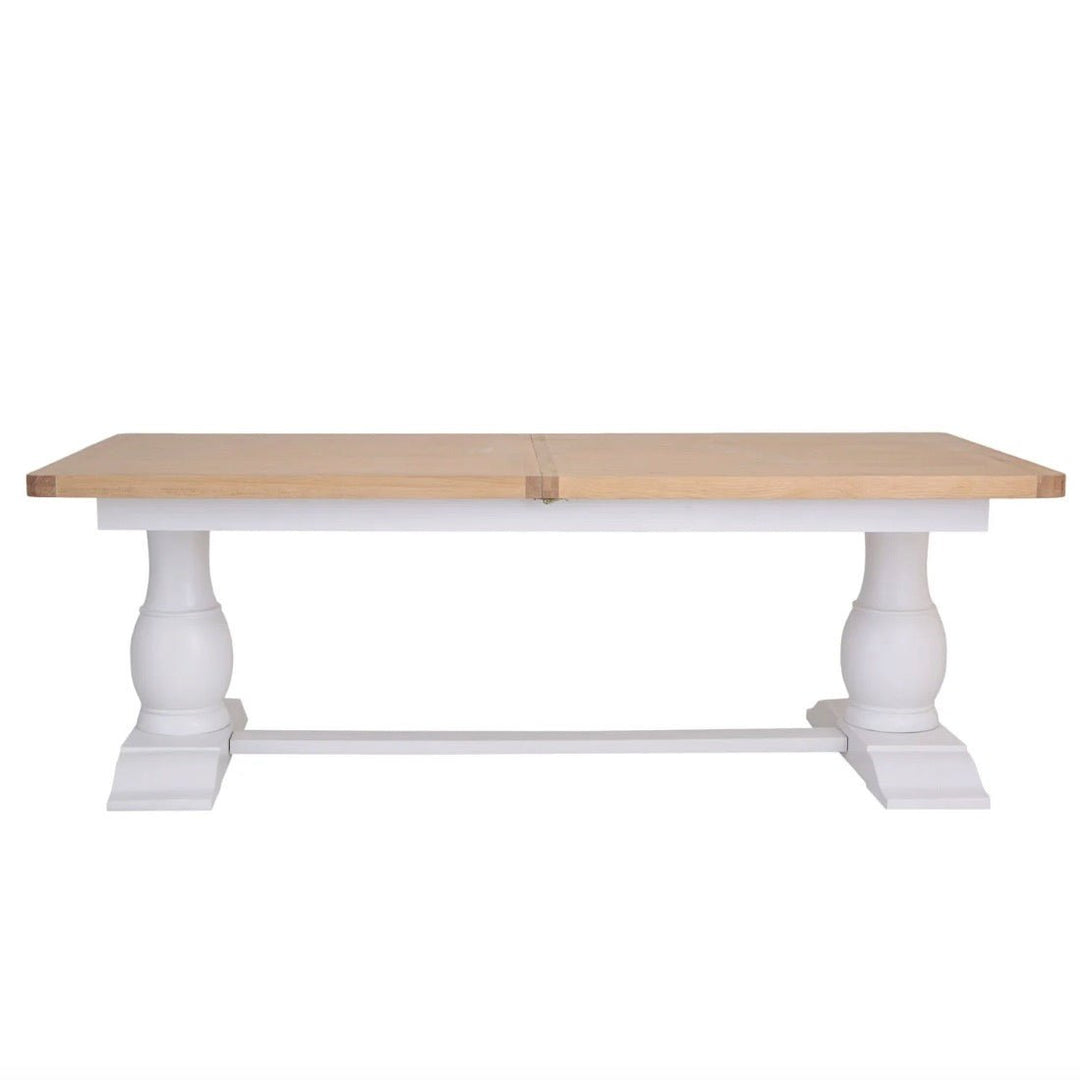 Clanfield White 2.2m Extending Table9 - Duck Barn Interiors