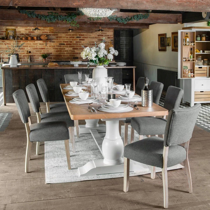 Clanfield White 2.2m Extending Table2 - Duck Barn Interiors