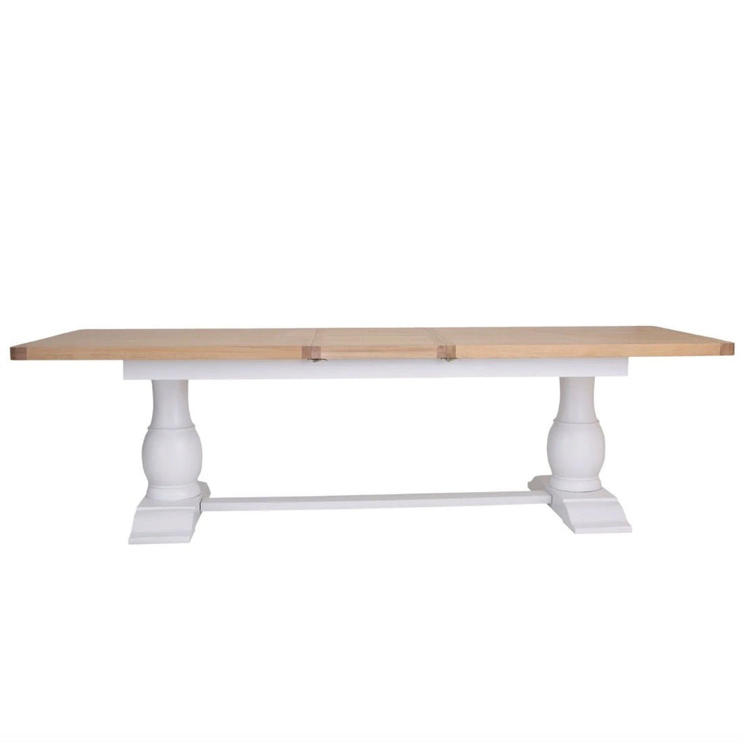 Clanfield White 2.2m Extending Table8 - Duck Barn Interiors