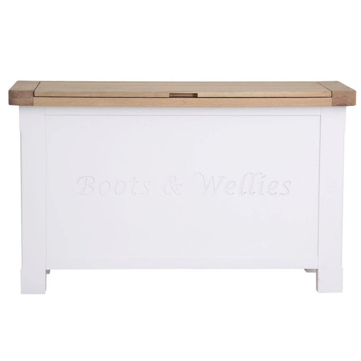 Clanfield White Boots & Wellies Storage Chest4 - Duck Barn Interiors