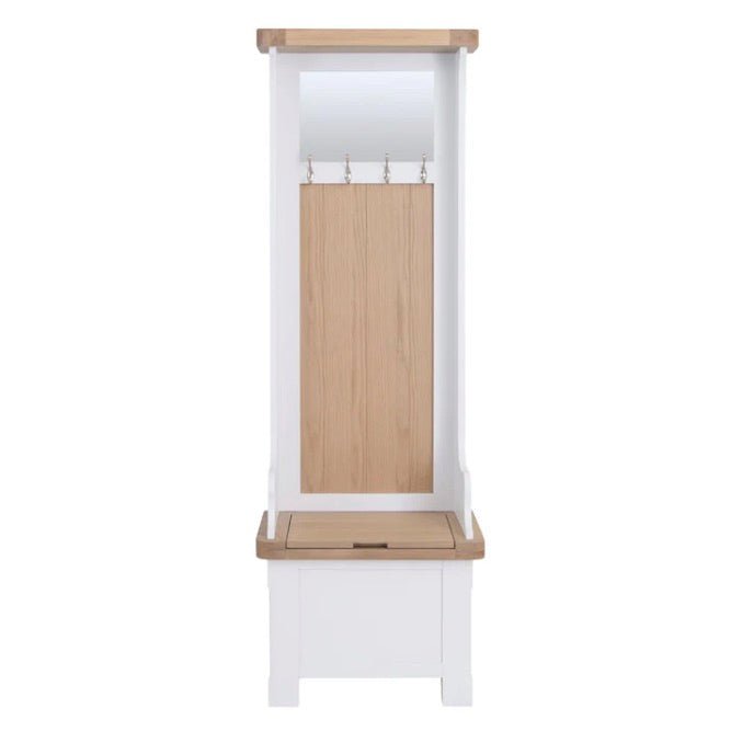 Clanfield White Coat Rack Hallway Bench5 - Duck Barn Interiors