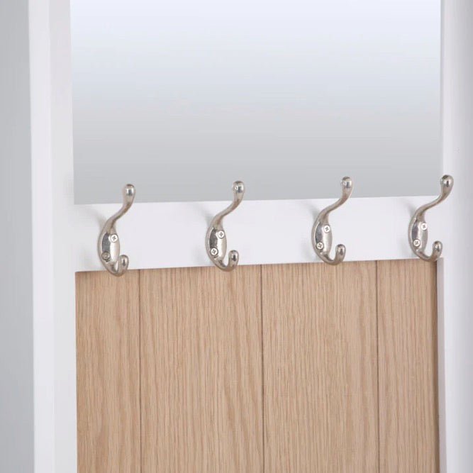 Clanfield White Coat Rack Hallway Bench8 - Duck Barn Interiors