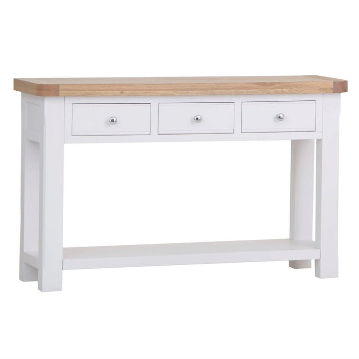 Clanfield White Console Table2 - Duck Barn Interiors