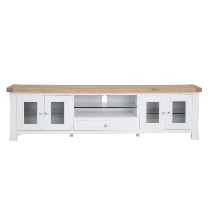 Clanfield White Extra Large TV Unit4 - Duck Barn Interiors